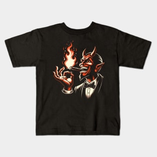 Smoking Devil Kids T-Shirt